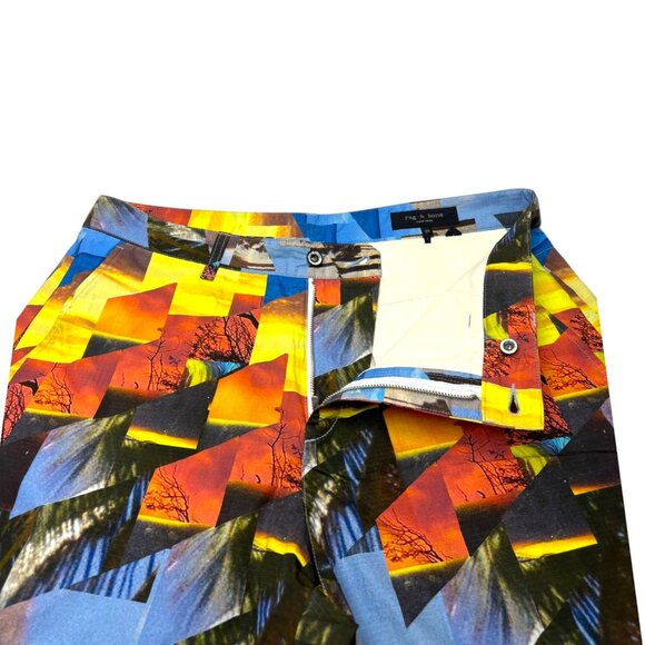 rag & bone Perry Sunset Print Cotton Ripstop Shorts - Picture 5 of 11
